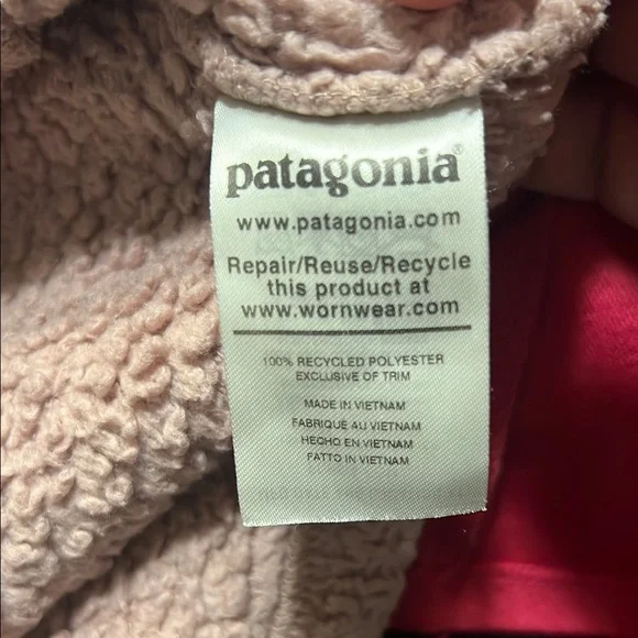 Patagonia Beige Fleece Pullover Sz XS h - Picture 13 of 13